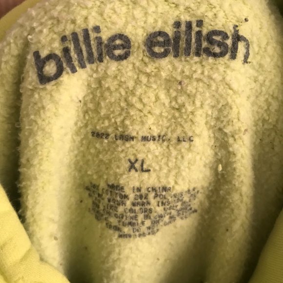 Billie Eilish Happier Than Ever 2022 World Tour Hoodie Sz XL - Picture 6 of 12